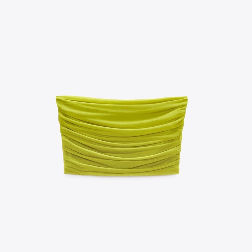 Light green organza bandeau top